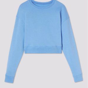 Girlfriend Collective 50/50 Cropped Sweatshirt Women's M Color Blue Jay